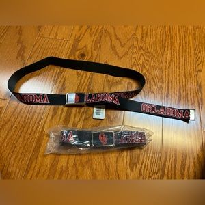 New Oklahoma Strap Belt OU One Size 48.5” long